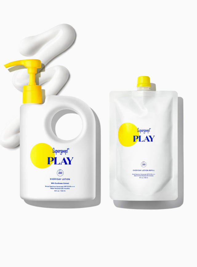 Supergoop! Play Pump and Refill Set packshot with goop
